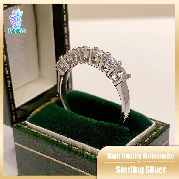 （7 Princess)925 Sterling Silver Moissanite Ring【ZRM-R011】
