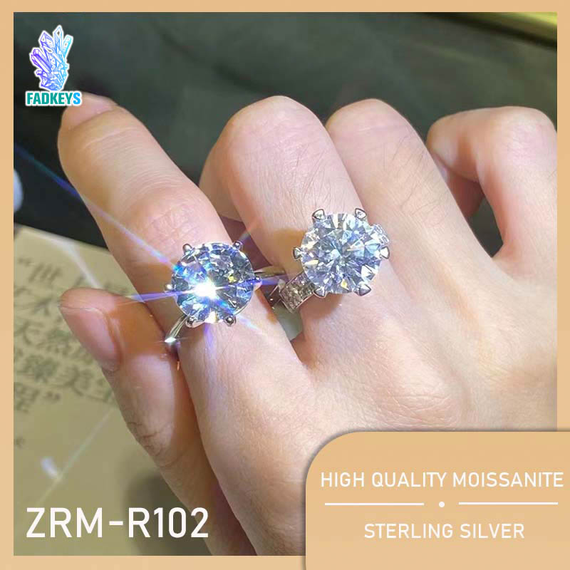 (Azalea)925 Sterling Silver Moissanite Ring【ZRM-R102】